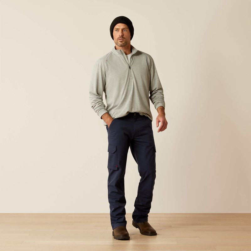 Heather Grey Ariat Fr Primo 1/4 Zip Baselayer | 75DQOEPUB