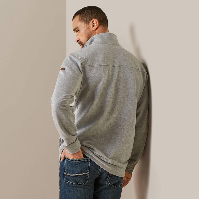 Heather Grey Ariat Kentfield Sweatshirt | 64USKGQOC