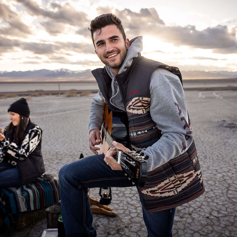 Heather Grey Ariat Logo Hoodie | 68GSULORT