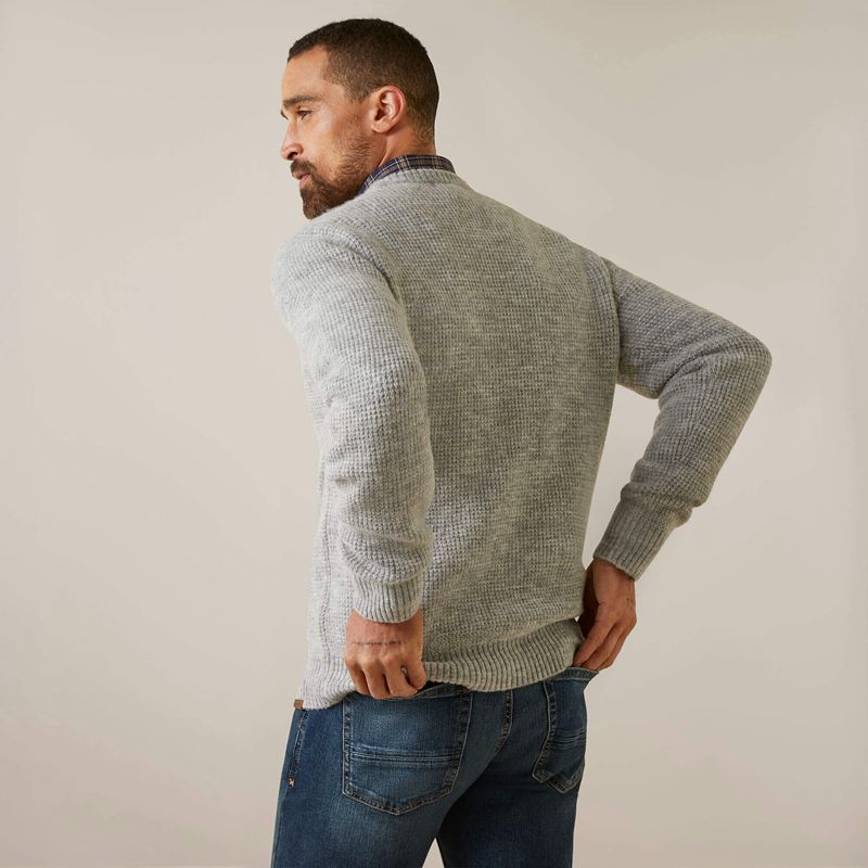 Heather Grey Ariat Mill Valley Sweater | 56YSBFHWD