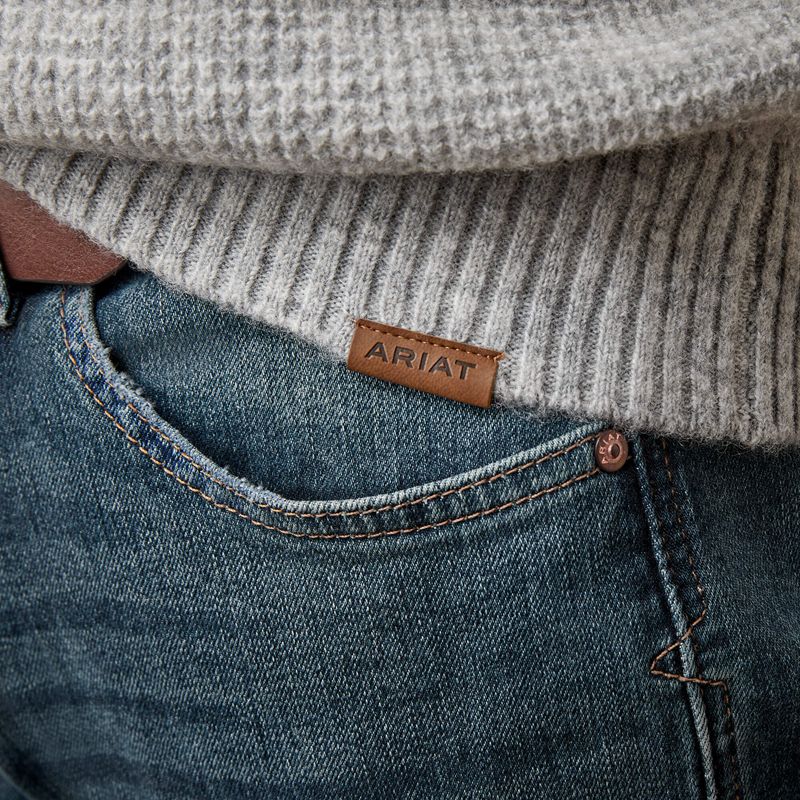 Heather Grey Ariat Mill Valley Sweater | 56YSBFHWD