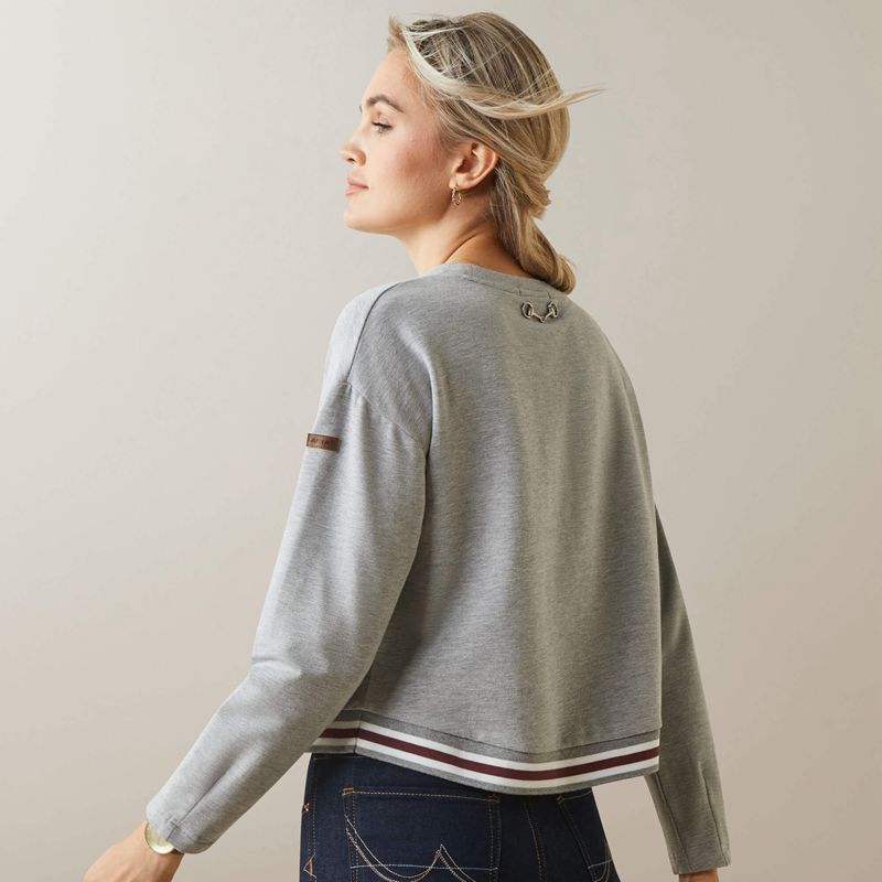 Heather Grey Ariat Pacifica Sweatshirt | 54ISHLTDF