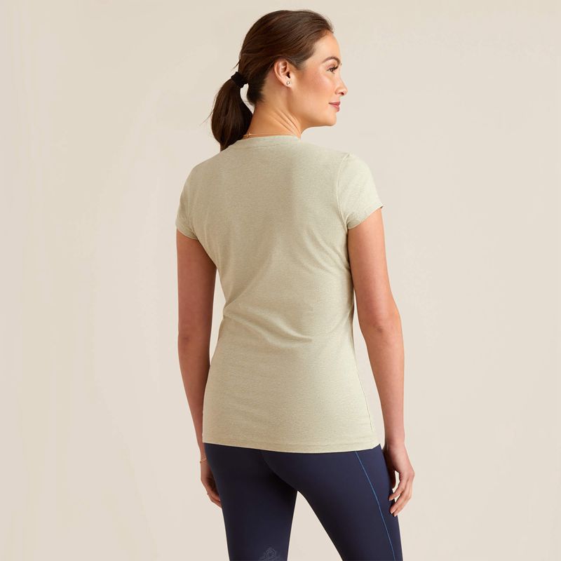 Heather Laurel Green Ariat Posey T-Shirt | 83TSCDYHW