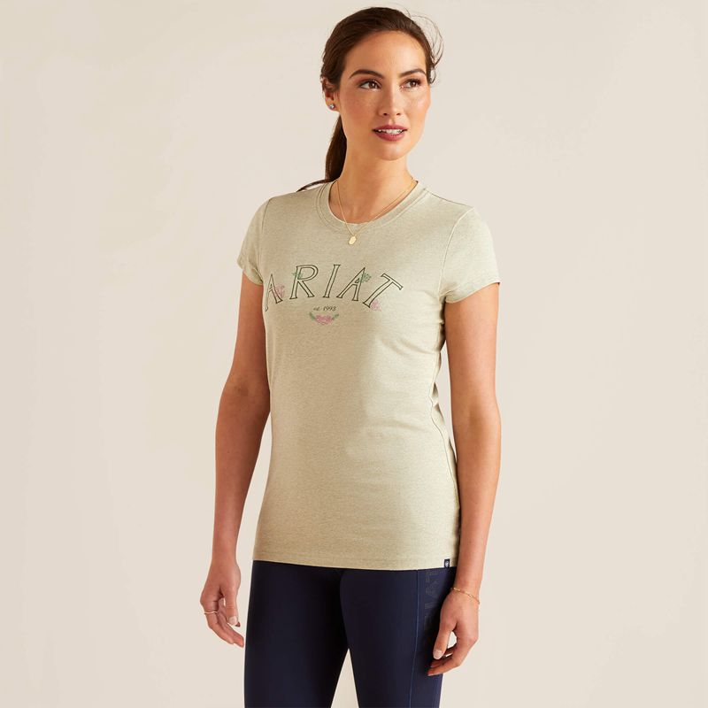 Heather Laurel Green Ariat Posey T-Shirt | 83TSCDYHW