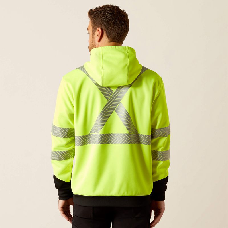 Hi-Vis Yellow Ariat Rebar Hi-Vis Hoodie | 67OMBQSRL