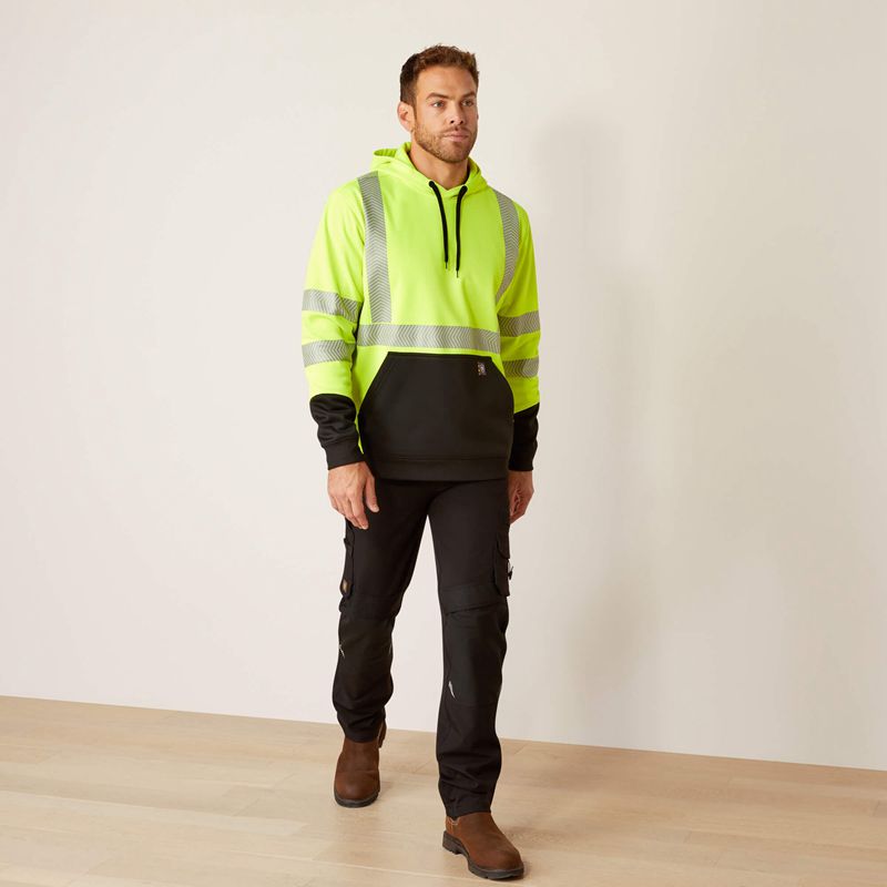 Hi-Vis Yellow Ariat Rebar Hi-Vis Hoodie | 67OMBQSRL