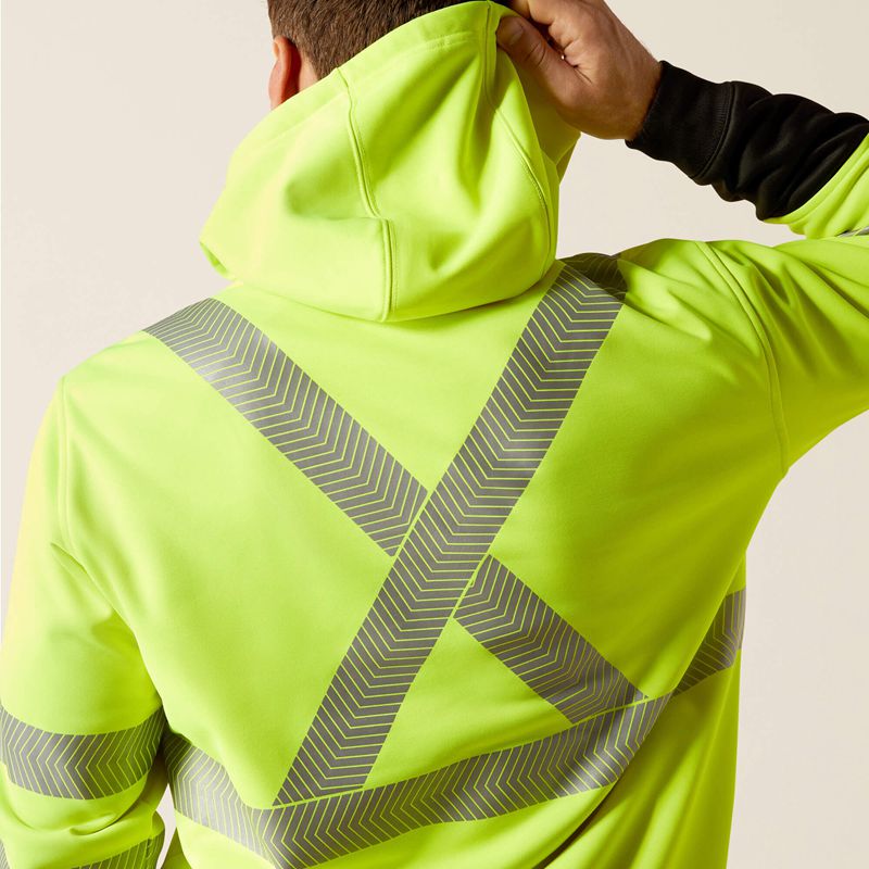 Hi-Vis Yellow Ariat Rebar Hi-Vis Hoodie | 67OMBQSRL