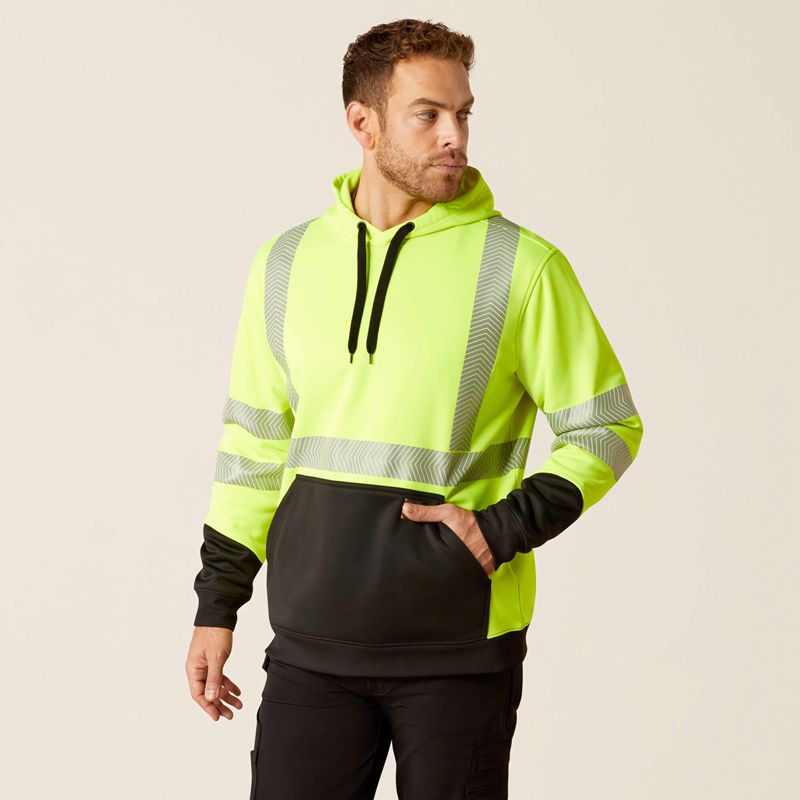 Hi-Vis Yellow Ariat Rebar Hi-Vis Hoodie | 67OMBQSRL