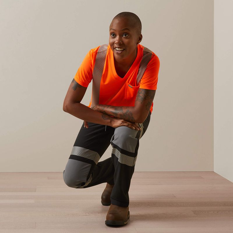 Hi Vis Orange Ariat Rebar Hi-Vis Ansi T-Shirt | 29YUMQKIA