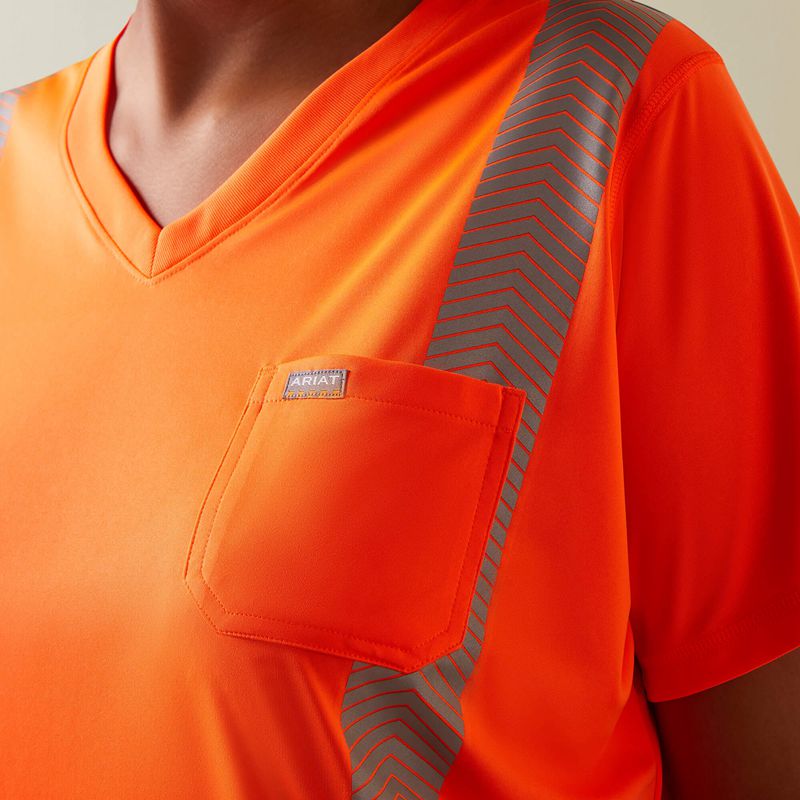 Hi Vis Orange Ariat Rebar Hi-Vis Ansi T-Shirt | 29YUMQKIA