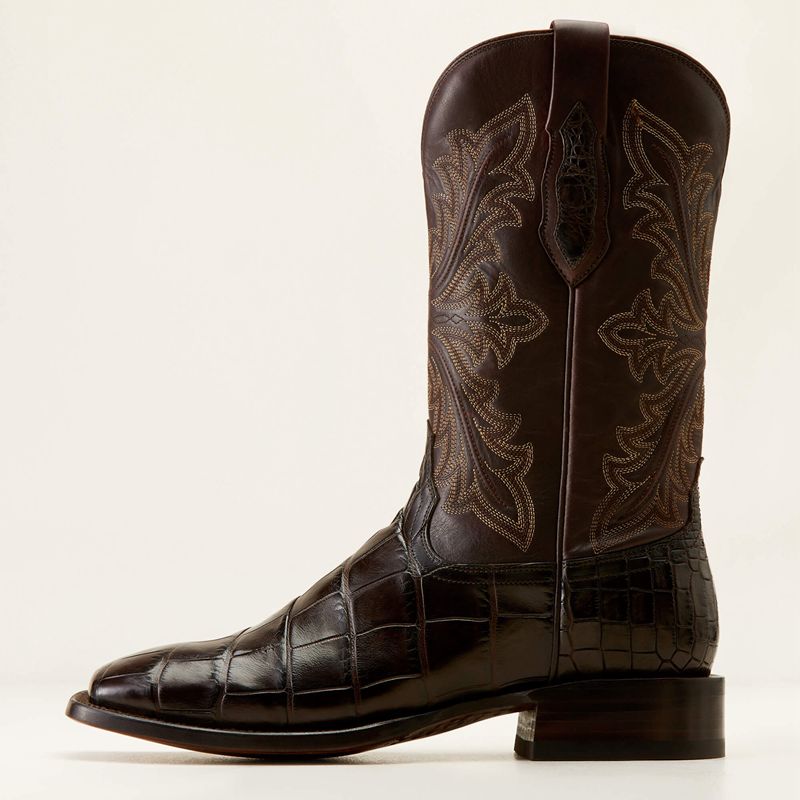 Hickory American Alligator Ariat Bench Made Bassett Western Boot | 06YTMJAHQ