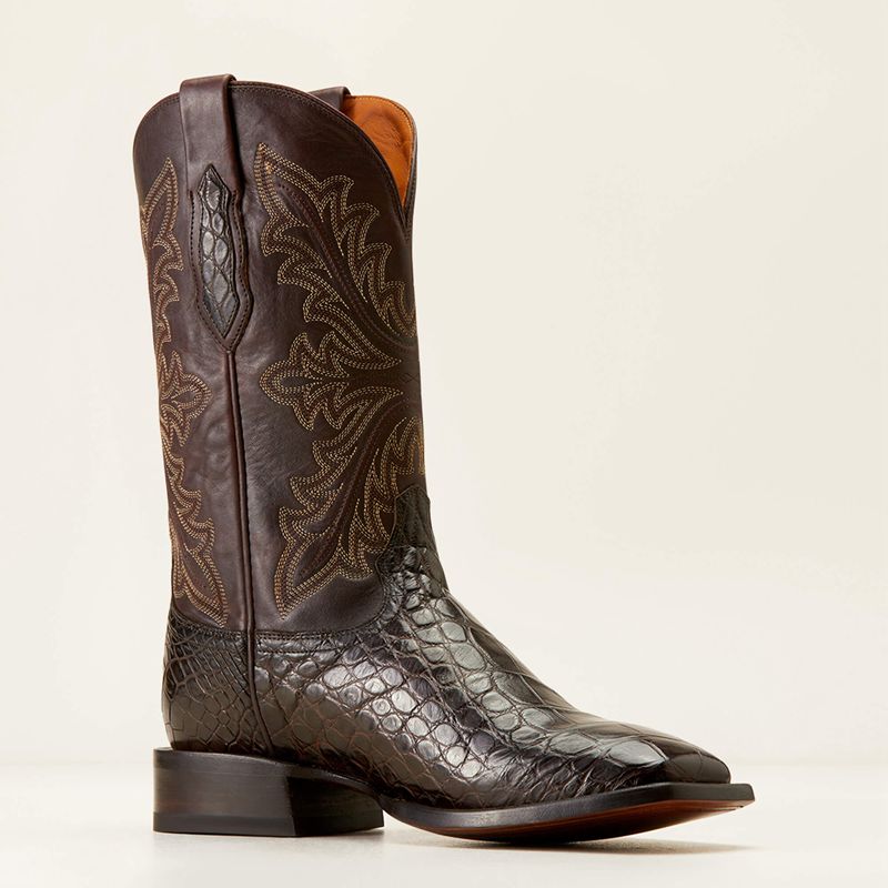 Hickory American Alligator Ariat Bench Made Bassett Western Boot | 06YTMJAHQ