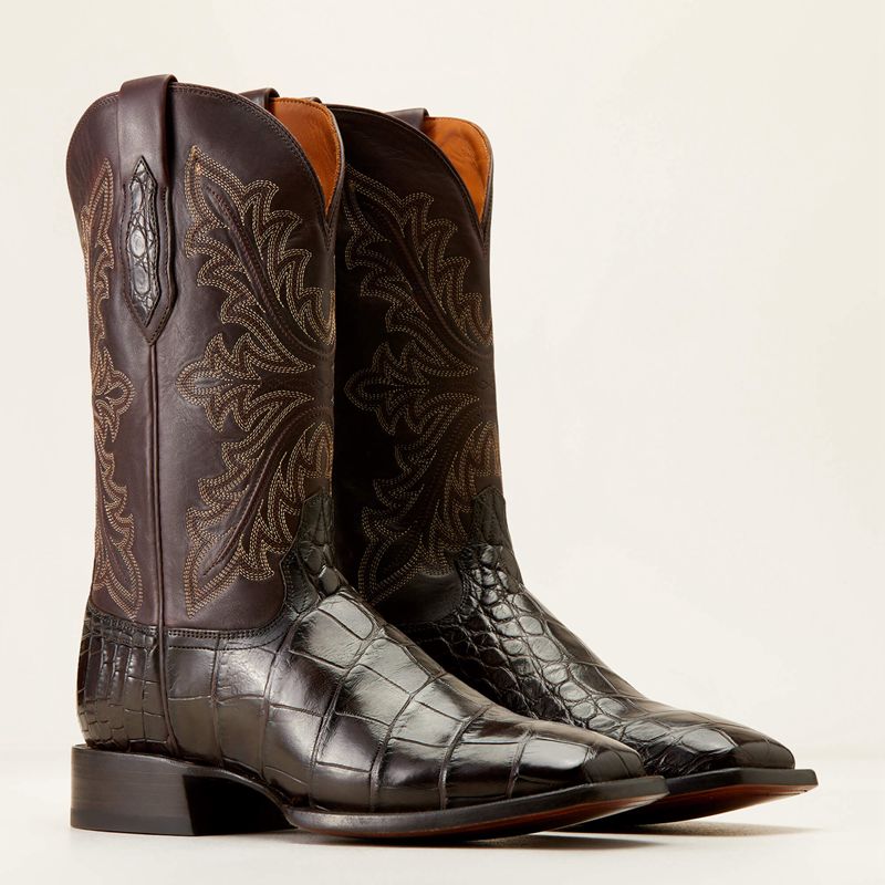 Hickory American Alligator Ariat Bench Made Bassett Western Boot | 06YTMJAHQ