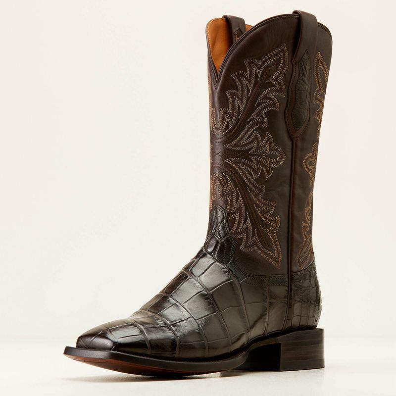 Hickory American Alligator Ariat Bench Made Bassett Western Boot | 06YTMJAHQ