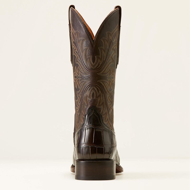 Hickory American Alligator Tail Ariat Bench Made Bassett Western Boot | 81VNLAKZO