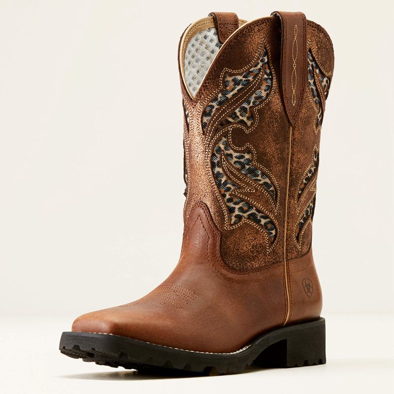 Hickory Smoke/Copper Metallic Ariat Unbridled Rancher Venttek Western Boot | 47CNJOIFV