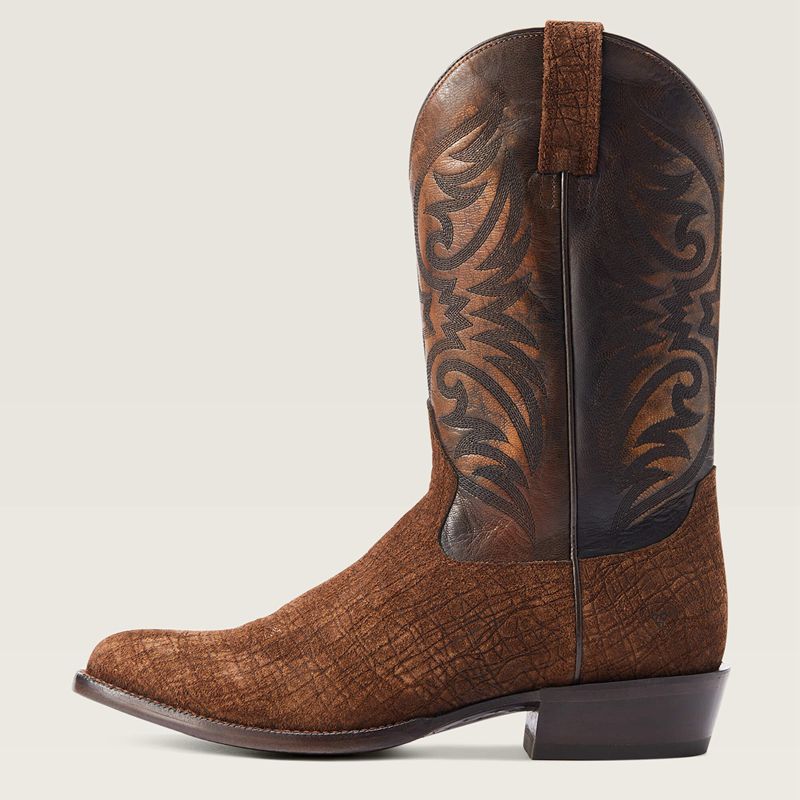 Hippo Tan Suede Ariat Bankroll Western Boot | 65FELIZWC