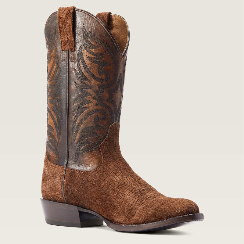 Hippo Tan Suede Ariat Bankroll Western Boot | 65FELIZWC