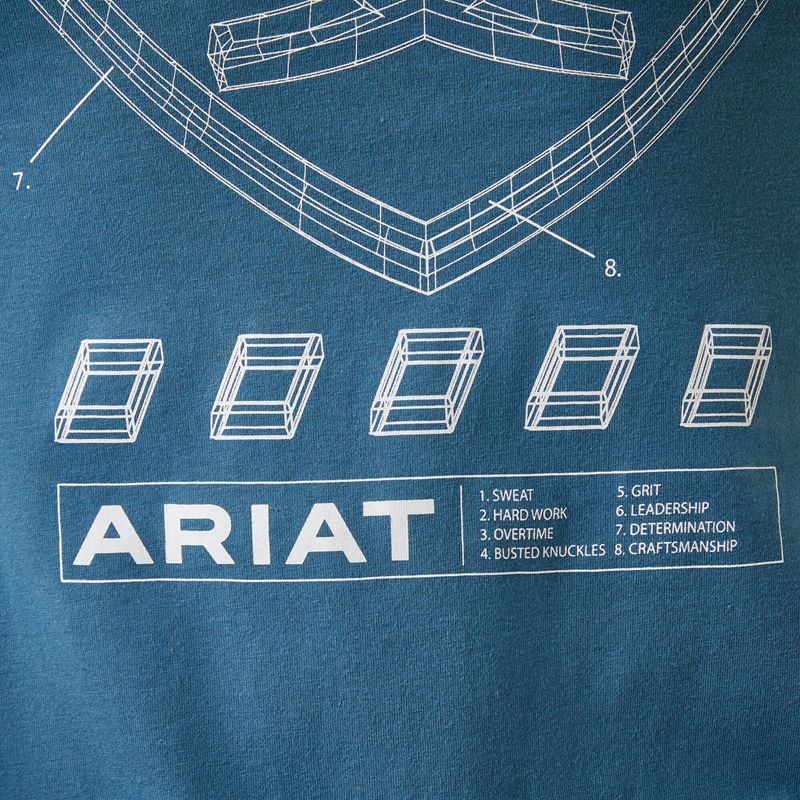 Indian Teal Ariat Rebar Workman Blueprint | 16TRLCYVA