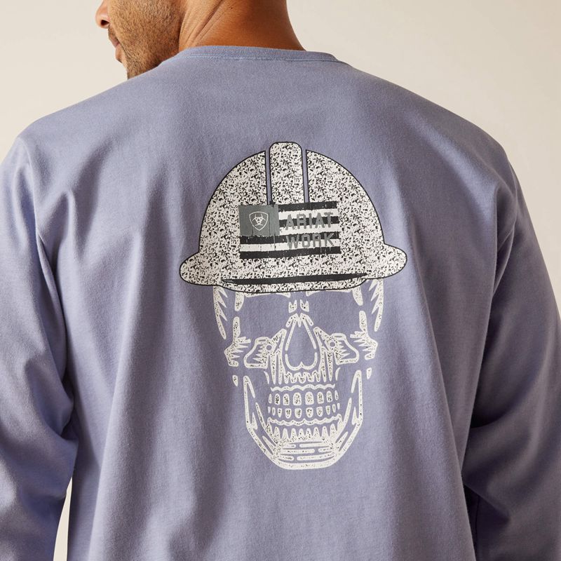 Infinity Ariat Fr Roughneck Skull Logo T-Shirt | 69YFESRCI