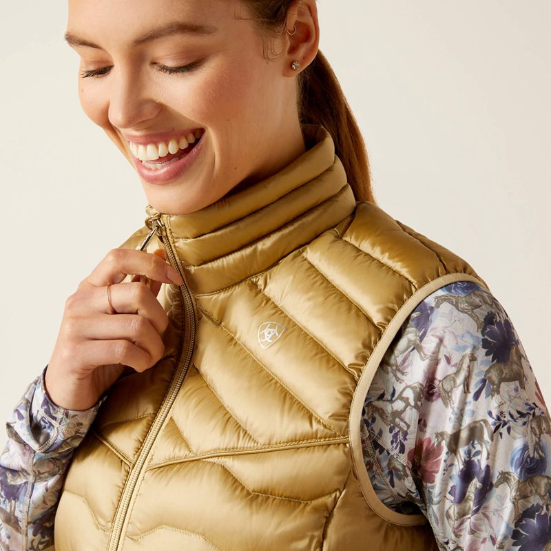 Iridescent Fields Of Rye Ariat Ideal Down Vest | 27SNYHELC