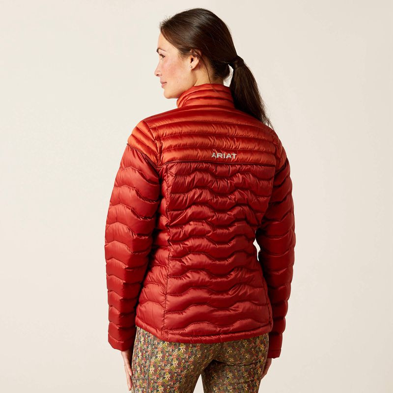 Iridescent Red Ochre/Burnt Bri Ariat Ideal Down Jacket | 98NACLTYO