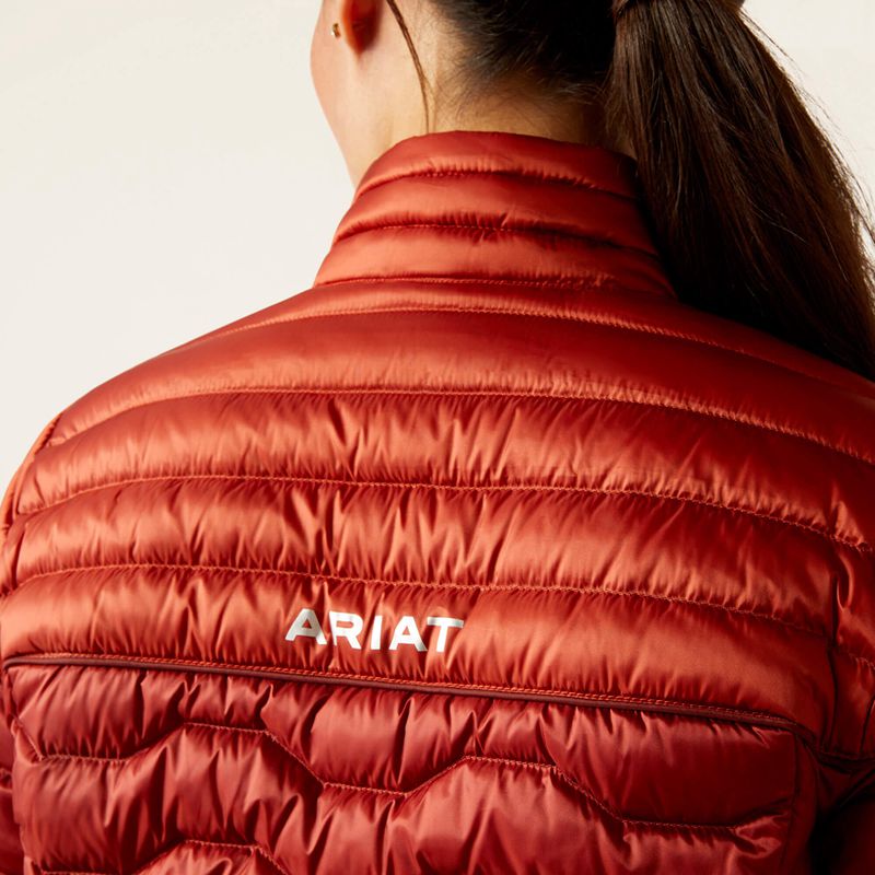 Iridescent Red Ochre/Burnt Bri Ariat Ideal Down Jacket | 98NACLTYO