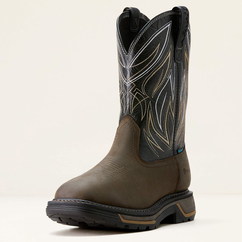 Iron Coffee/Black Ariat Big Rig Boa Waterproof Work Boot | 61VLOSMFZ