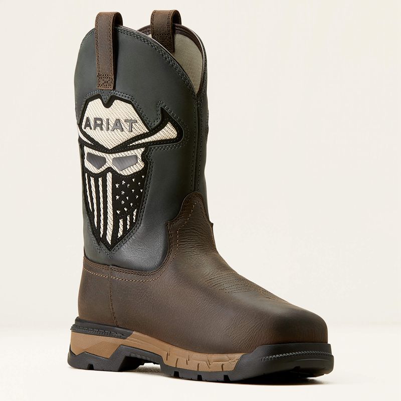 Iron Coffee/Storm Ariat Rebar Flex Western Venttek Incognito Composite Toe Work Boot | 35HZDTWIL