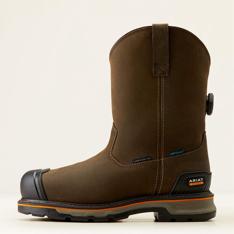 Iron Coffee Ariat Stump Jumper Pull-On Boa Waterproof Composite Toe Work Boot | 45IVNBWEY