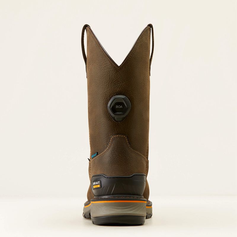 Iron Coffee Ariat Stump Jumper Pull-On Boa Waterproof Composite Toe Work Boot | 45IVNBWEY