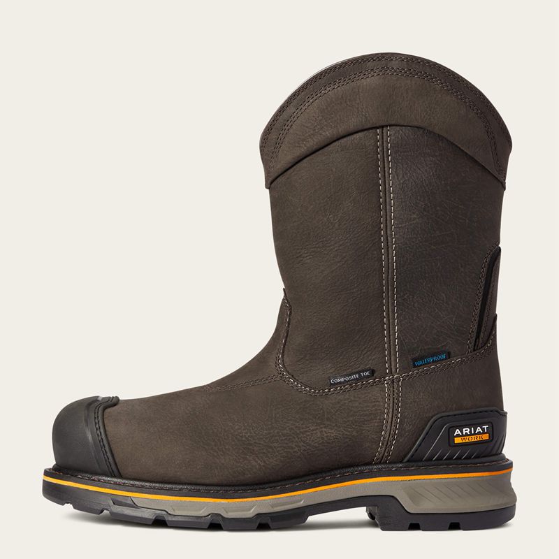 Iron Coffee Ariat Stump Jumper Pull-On Waterproof Composite Toe Work Boot | 86FHJITEX