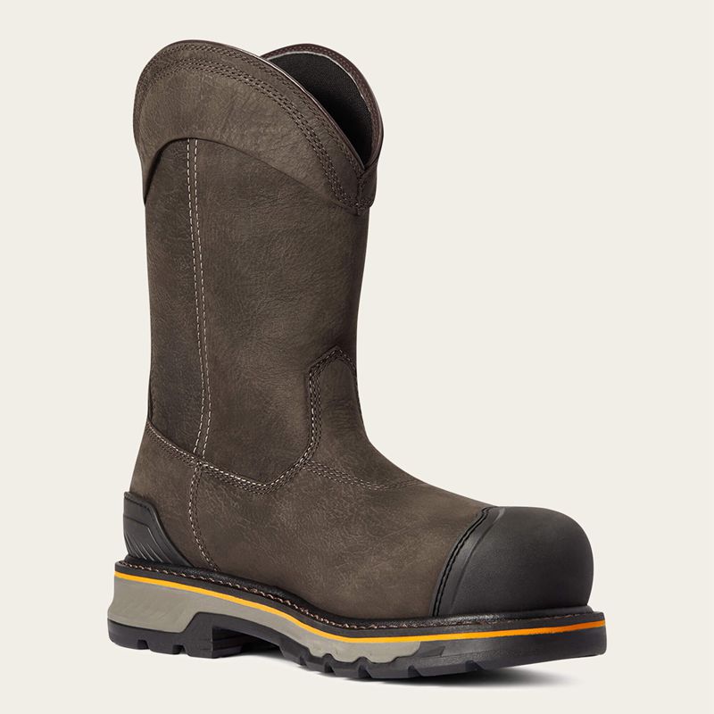 Iron Coffee Ariat Stump Jumper Pull-On Waterproof Composite Toe Work Boot | 86FHJITEX