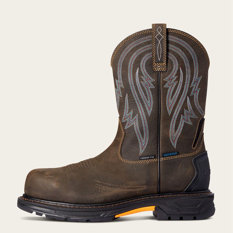 Iron Coffee Ariat Workhog Xt Tumbleweed Waterproof Carbon Toe Work Boot | 01ZOLHCWR