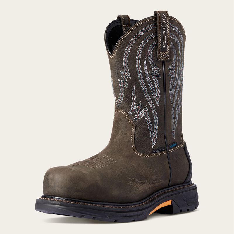 Iron Coffee Ariat Workhog Xt Tumbleweed Waterproof Carbon Toe Work Boot | 01ZOLHCWR