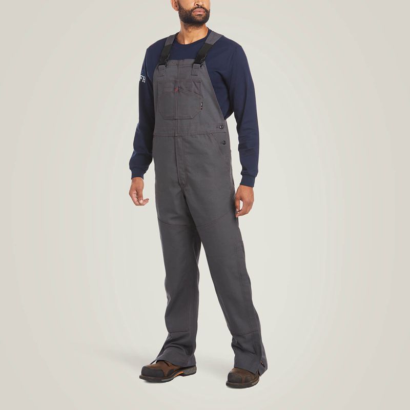 Iron Grey Ariat Fr Canvas Unlined Bib | 42VKFASPH