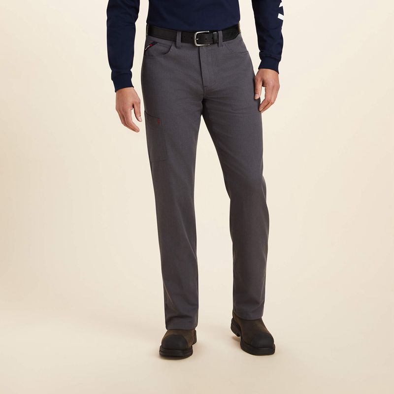 Iron Grey Ariat Fr M4 Relaxed Crossfire Straight Pant | 56ERFJVPM