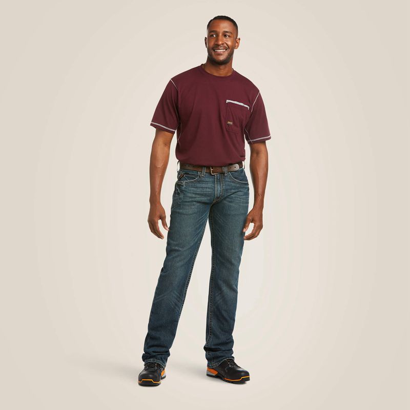 Ironside Ariat Rebar M5 Straight Durastretch Edge Stackable Straight Leg Jean | 02FULTXWS