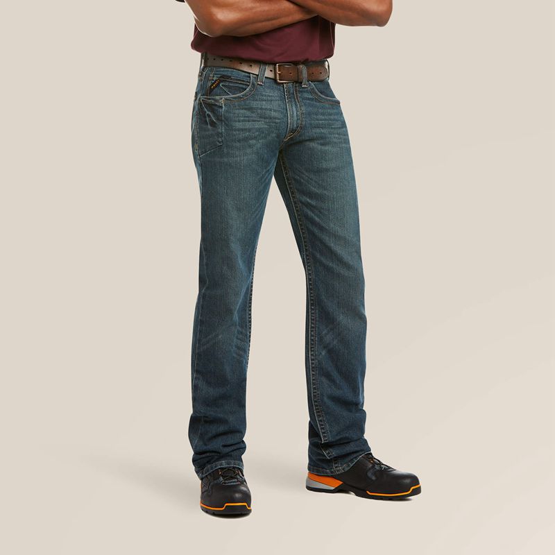 Ironside Ariat Rebar M5 Straight Durastretch Edge Stackable Straight Leg Jean | 02FULTXWS