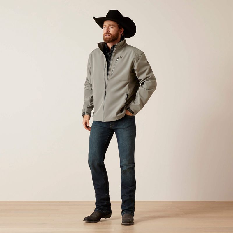 Jetty Grey Ariat Logo 2.0 Softshell Jacket | 90EZIVHBF