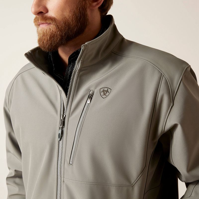 Jetty Grey Ariat Logo 2.0 Softshell Jacket | 90EZIVHBF