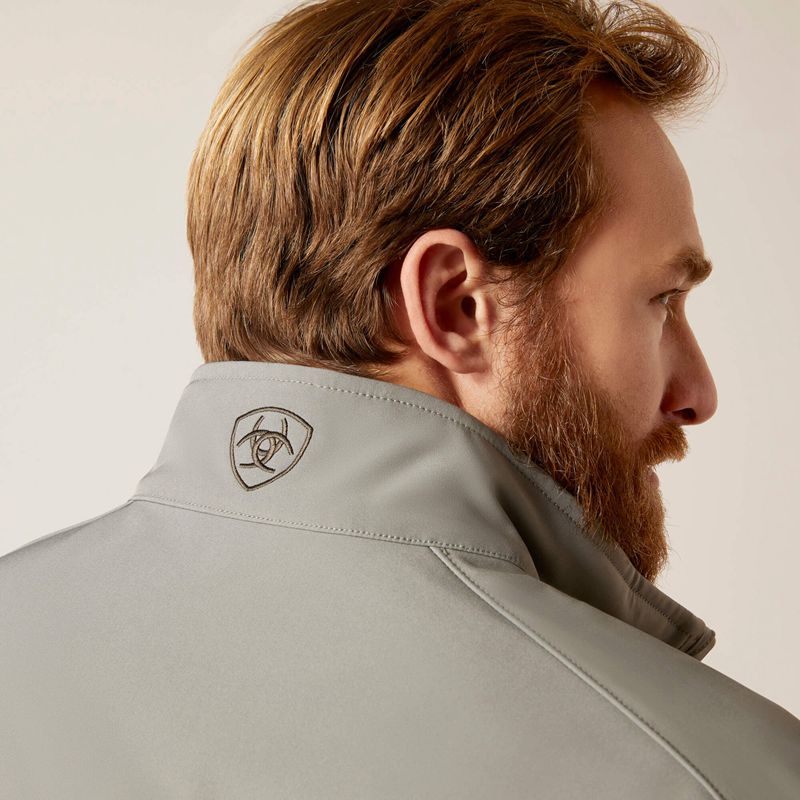 Jetty Grey Ariat Logo 2.0 Softshell Jacket | 90EZIVHBF