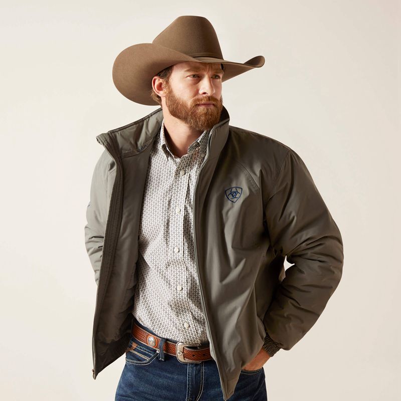 Jetty Grey Ariat Team Insulated Jacket | 93FDXIWAH