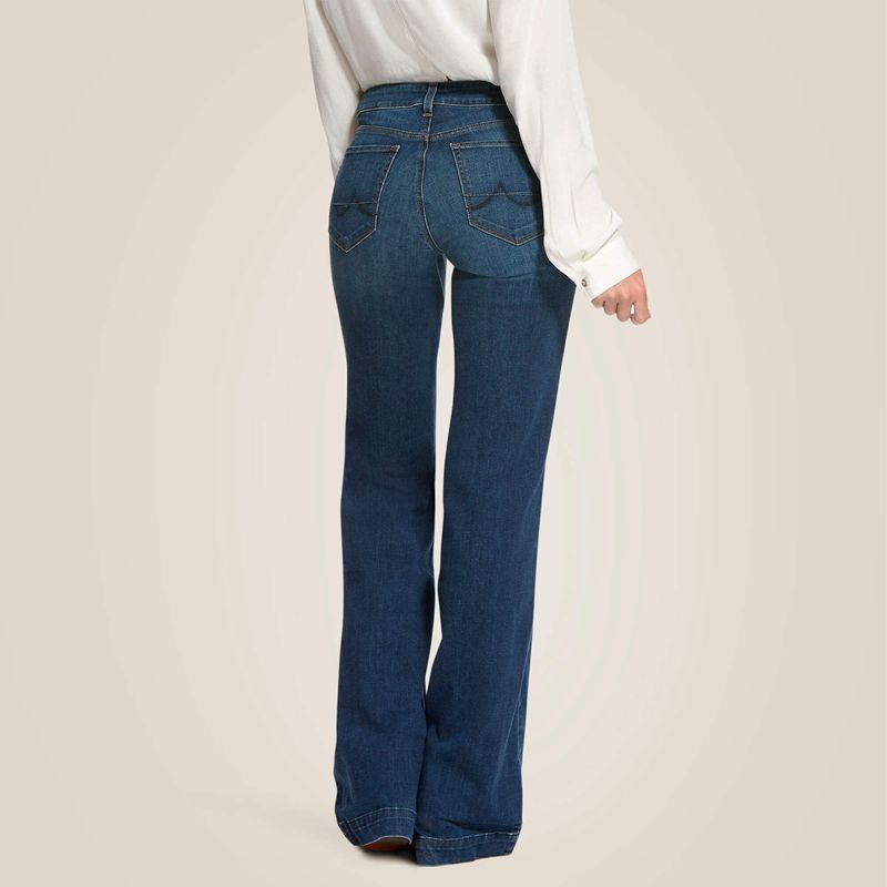 Joanna Ariat Trouser Mid Rise Stretch Kelsea Wide Leg Jean | 87DCIUEFK