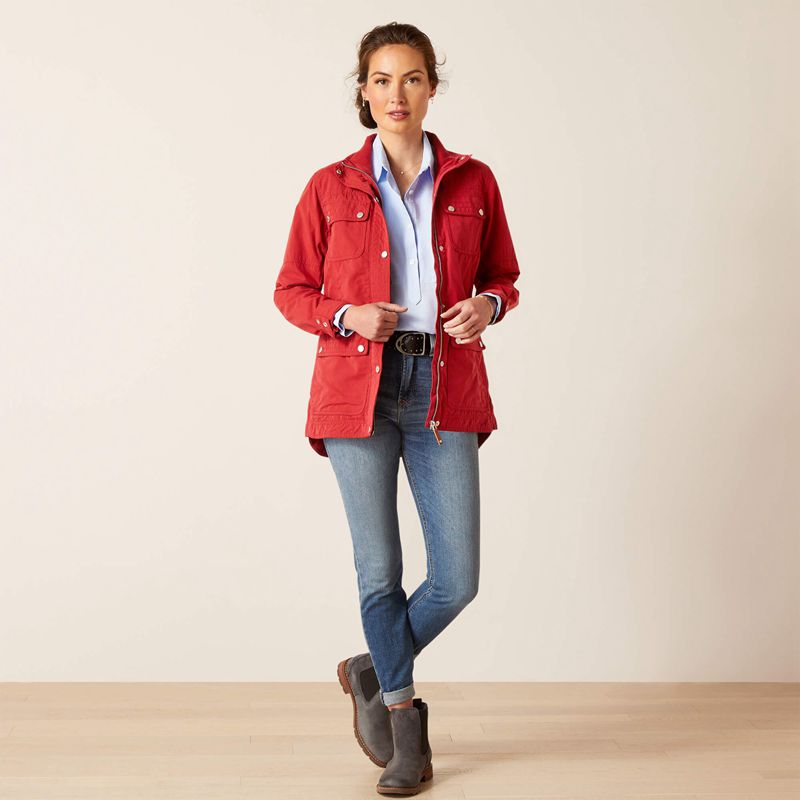 Karanda Red Ariat Calumet Field Jacket | 85NPFXOWK