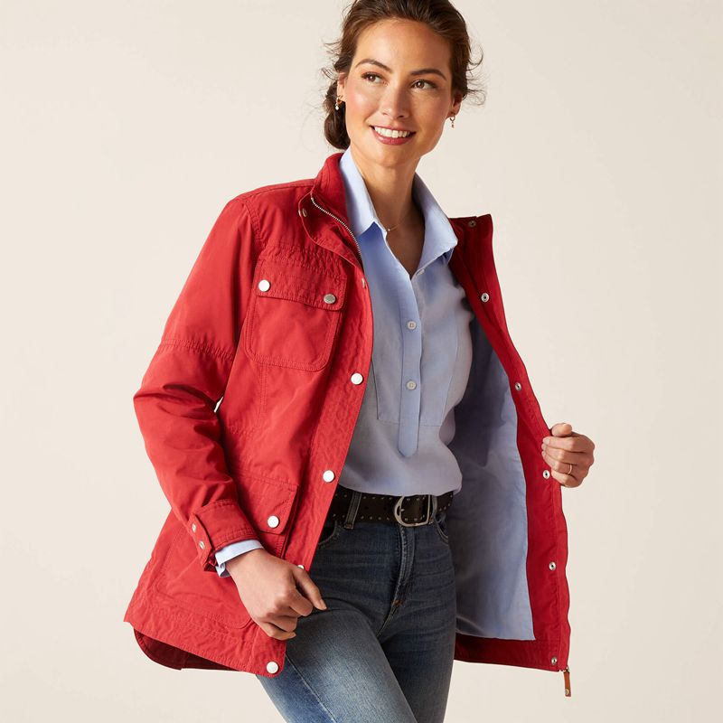 Karanda Red Ariat Calumet Field Jacket | 85NPFXOWK