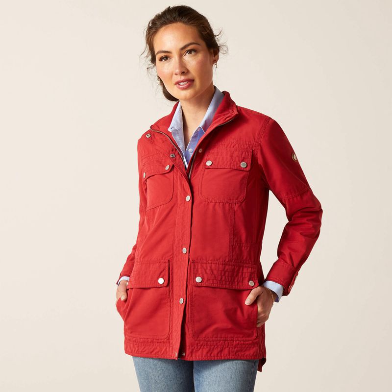 Karanda Red Ariat Calumet Field Jacket | 85NPFXOWK