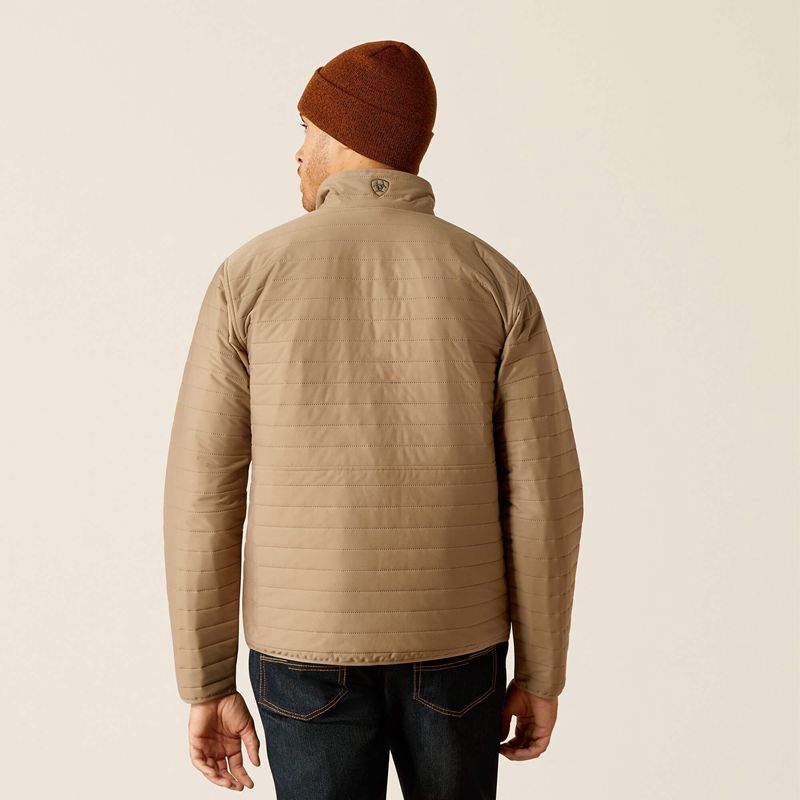 Khaki Ariat Wylie Full Zip Jacket | 47VTZGHBI