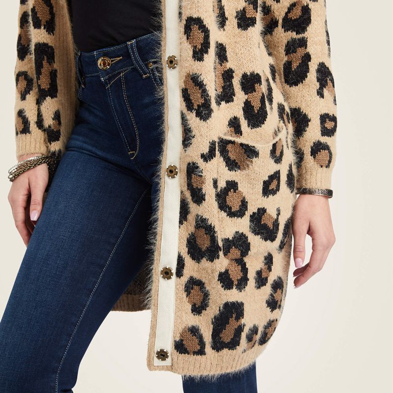 Leopard Ariat The Cat's Meow Sweater | 95ACKFZJN