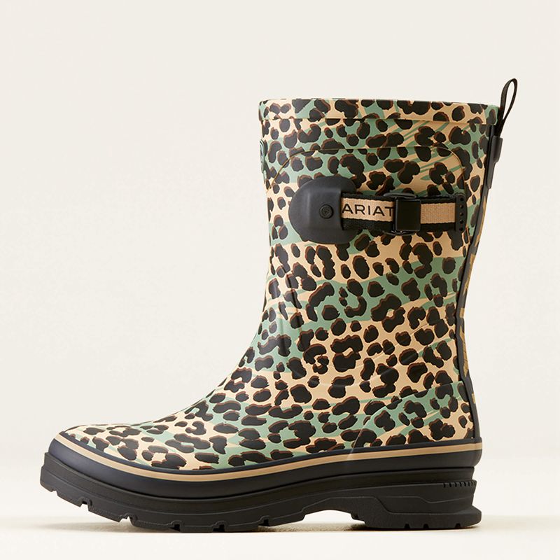 Leopard Camo Ariat Kelmarsh Mid Rubber Boot | 40OYIZNWE